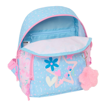 Ryggsäck BlackFit8 Smile Rosa Ljusblå 25 x 30 x 13 cm Mini finns hos Aktivcamping