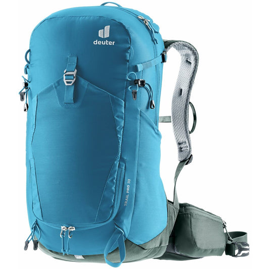 Ryggsäck Träningsväska Deuter Trail Pro 33 Blå Grön 33 L finns hos Aktivcamping