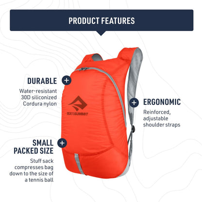 Ryggsäck för bergmiljö Sea to Summit Ultra-Sil Day Pack Blå (Blå) - finns hos Aktivcamping
