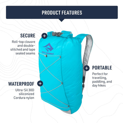 Ryggsäck för bergmiljö Sea to Summit Ultra-Sil Dry Day Pack Blue (Blue) - finns hos Aktivcamping