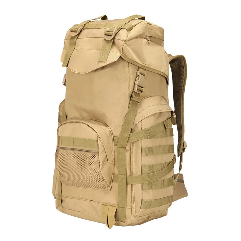 Vattentät Ryggsäck för Camping Khaki 60L