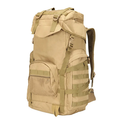 Vattentät Ryggsäck för Camping Khaki 60L