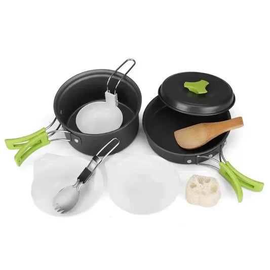 Portabelt Campingkokkärl Set i Aluminium Nonstick för Utomhusbruk finns hos Aktivcamping
