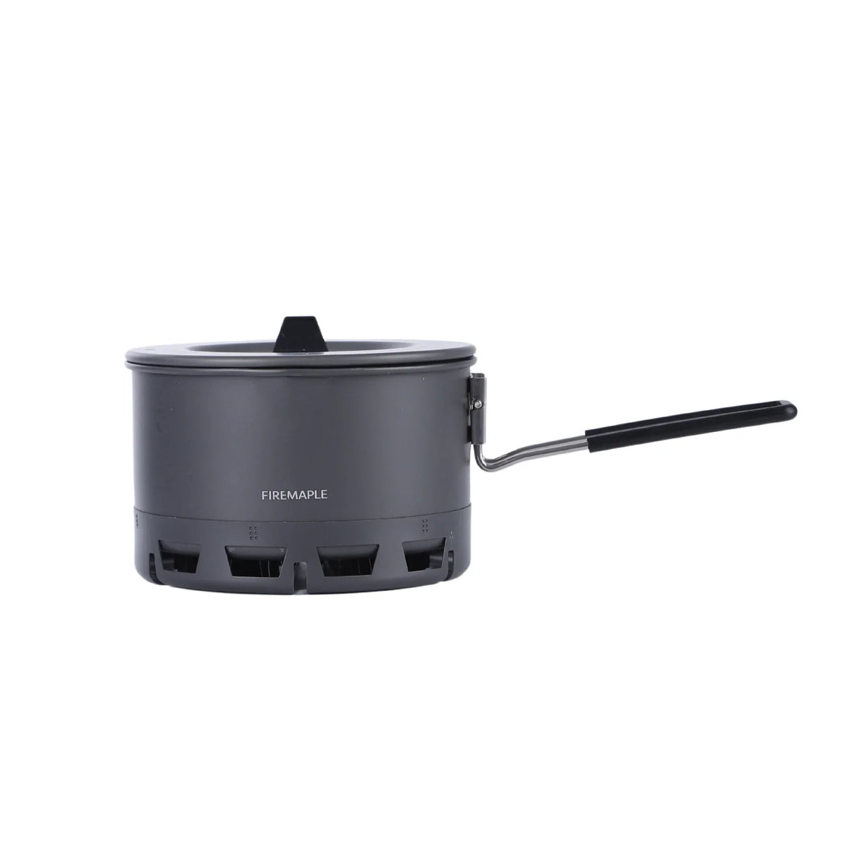 Ultralight heat exchanger pot 800ml camping cookware grey
