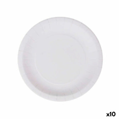 Plate set Algon Disposable White Cardboard 20 cm (10 pieces)