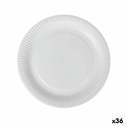 Plate set Algon Disposable White Cardboard 23 cm (36 pieces)