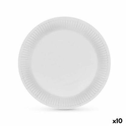 Plate set Algon Cardboard Disposable White (10 pieces)