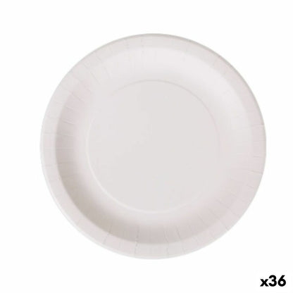 Plate set Algon Disposable White Cardboard 28 cm (36 pieces)