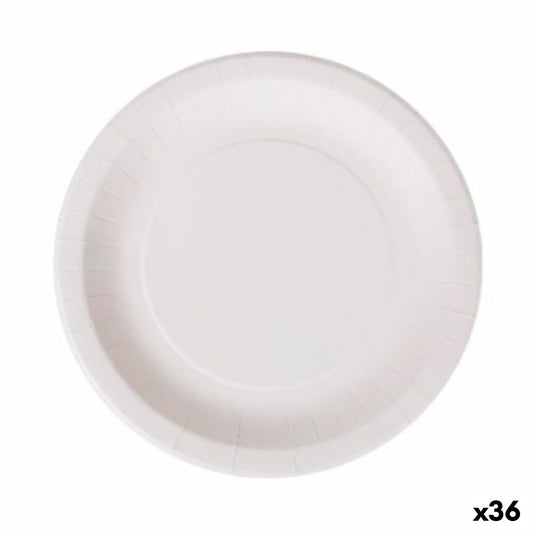 Plate set Algon Disposable White Cardboard 28 cm (36 pieces)