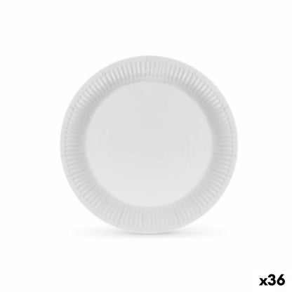 Plate set Algon Cardboard Disposable White (36 pieces)