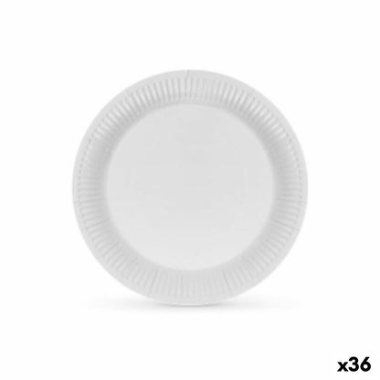 Plate set Algon Cardboard Disposable White (36 pieces)