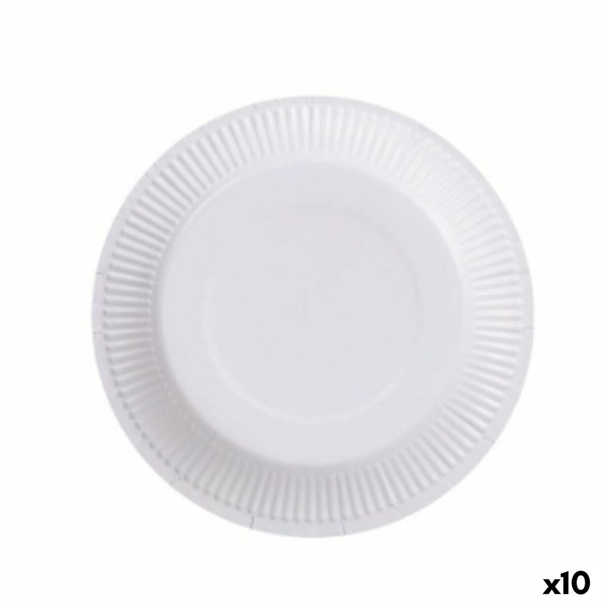 Plate set Algon Disposable White Cardboard 18 cm (10 pieces)