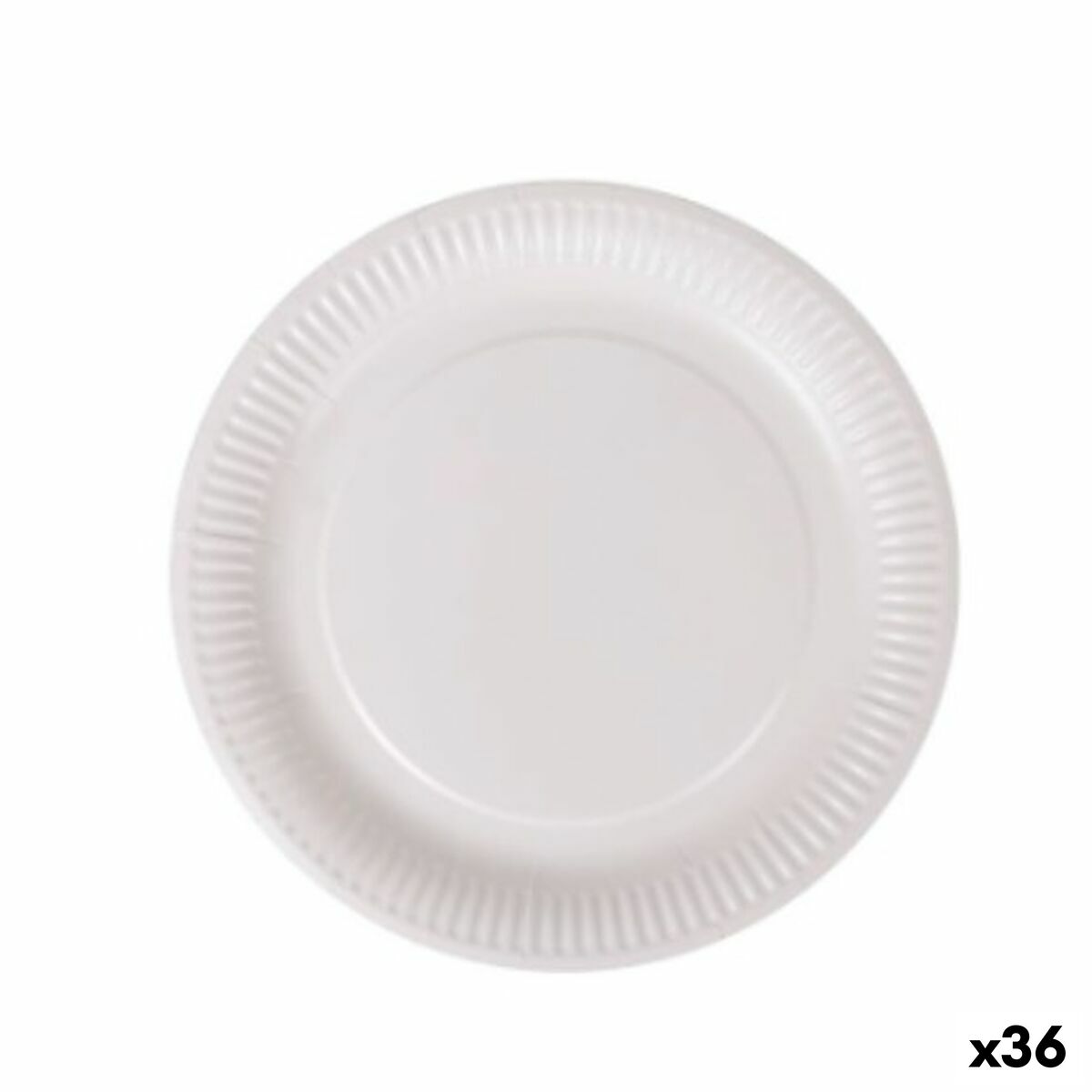 Plate set Algon Disposable White Cardboard 23 cm (36 pieces)