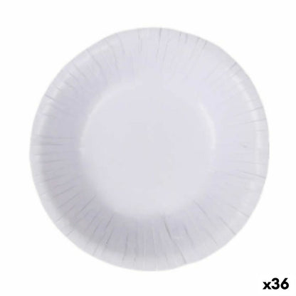 Plate set Algon Disposable White Cardboard 450 ml (36 pieces)