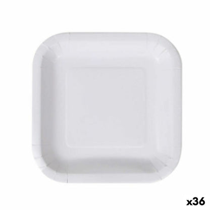 Plate set Algon Disposable White Cardboard 20 cm (36 pieces)