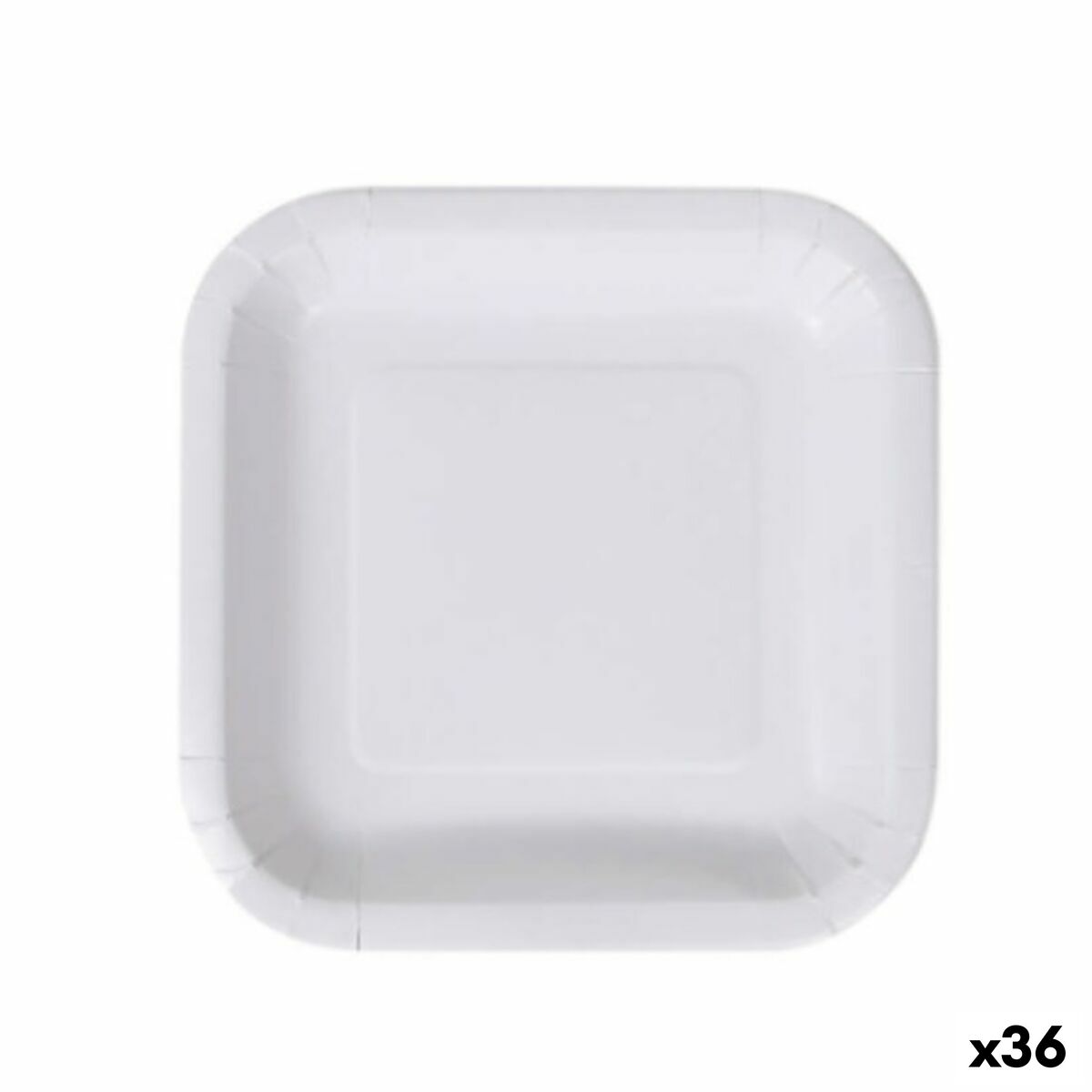 Plate set Algon Disposable White Cardboard 20 cm (36 pieces)