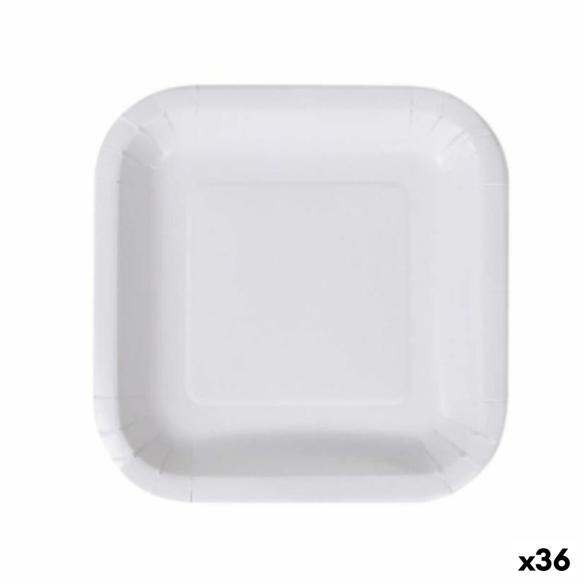 Plate set Algon Disposable White Cardboard 23 cm (36 pieces)