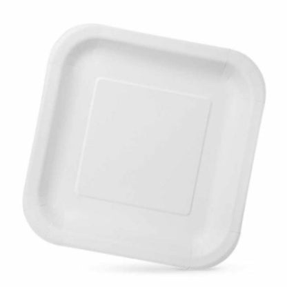 Plate set Algon Disposable White Cardboard 23 x 23 x 1.5 cm (10 pieces)