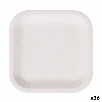 Plate set Algon Disposable White Cardboard 26 cm (36 pieces)