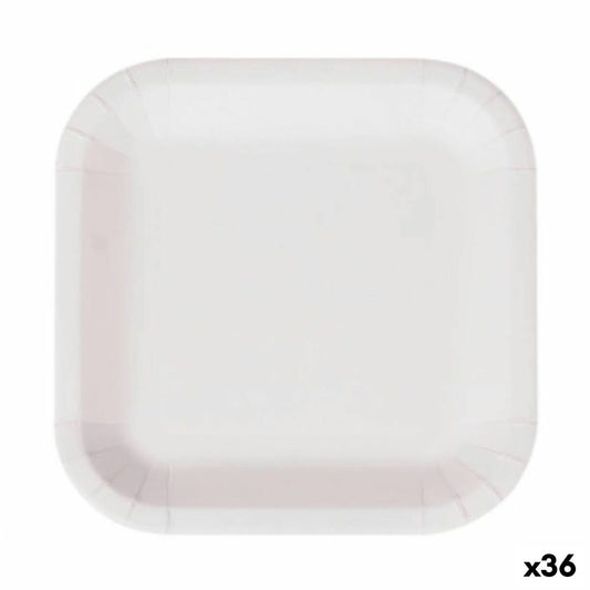 Plate set Algon Disposable White Cardboard 26 cm (36 pieces)