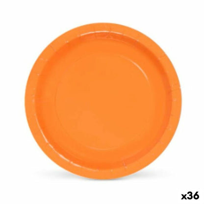 Plate set Algon Disposable Paper Orange (36 pieces)