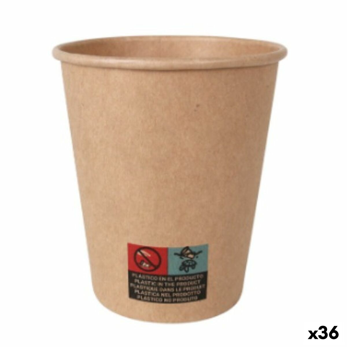 Ice Cream Algon Cardboard Disposable 36 pieces 250 ml (15 Pieces)