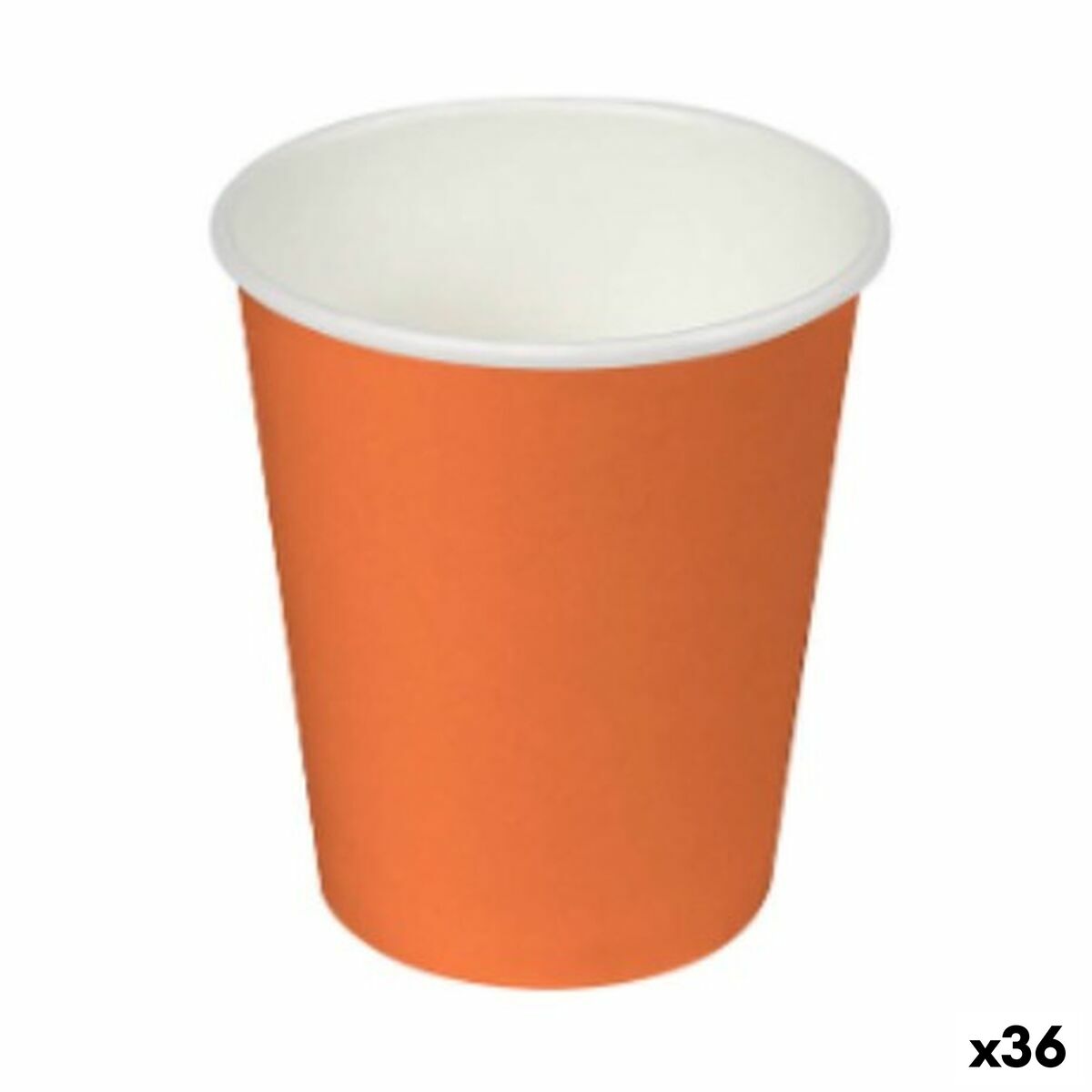 Ice Cream Algon Cardboard Disposable Orange 36 pieces (24 pieces)