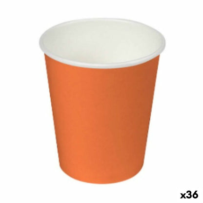 Ice Cream Algon Cardboard Disposable Orange 36 pieces (24 pieces)