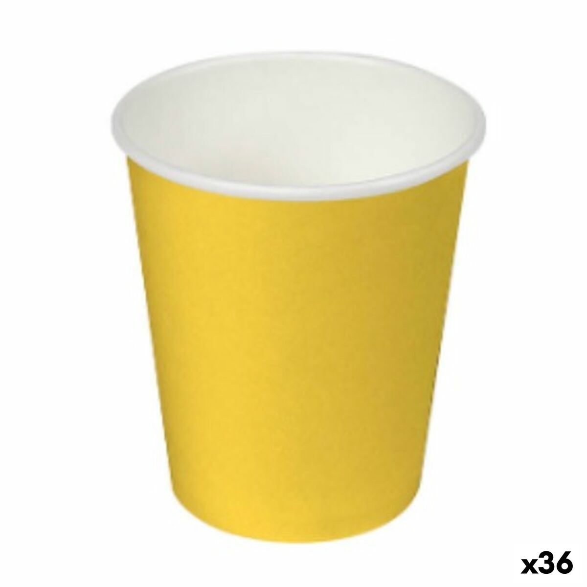 Ice Cream Algon Cardboard Disposable Yellow 36 pieces (24 pieces)