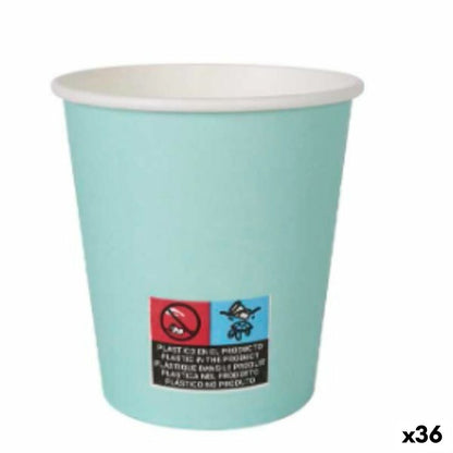 Ice Cream Algon Cardboard Disposable Aquamarine 36 pieces 200 ml (24 pieces)