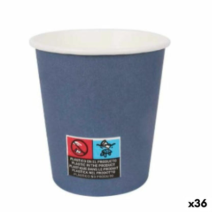 Ice Cream Algon Cardboard Disposable 200 ml Blue 36 pieces (24 pieces)