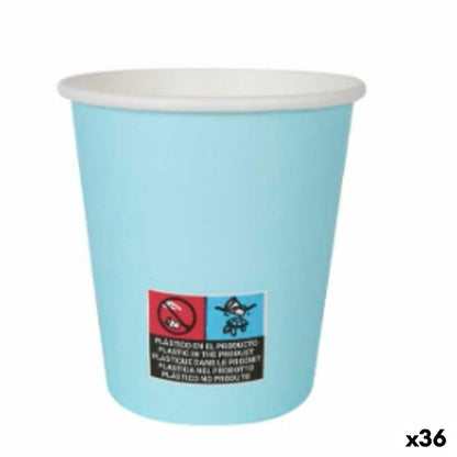 Ice Cream Algon Cardboard Disposable 200 ml Blue 36 pieces (24 pieces)