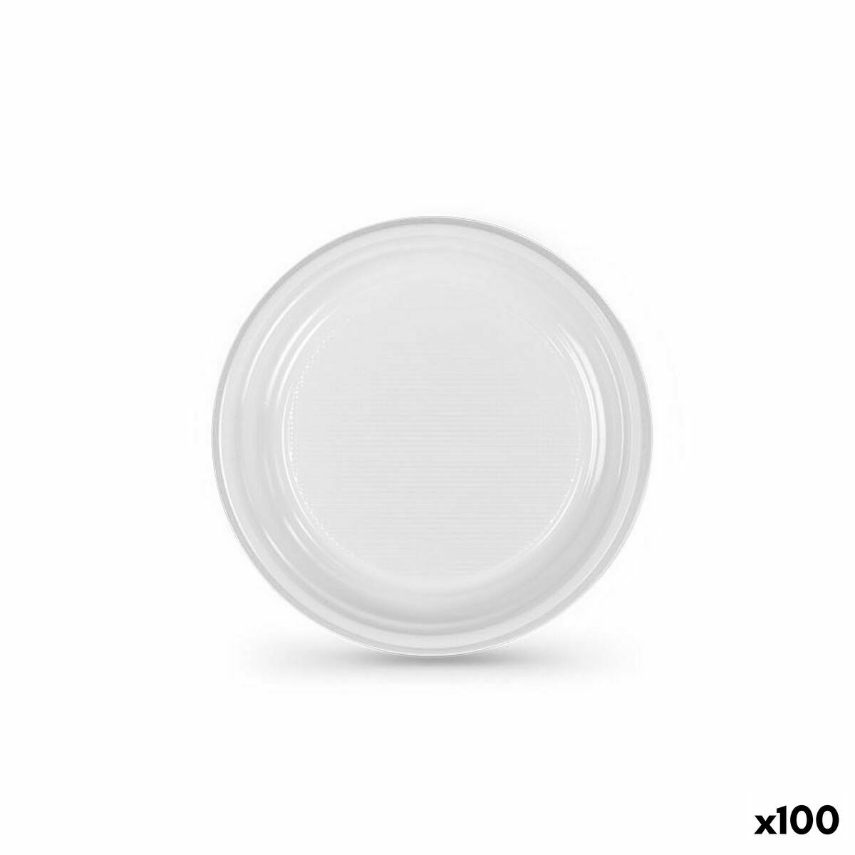 Set of reusable plates Algon White Plastic (6 pieces)