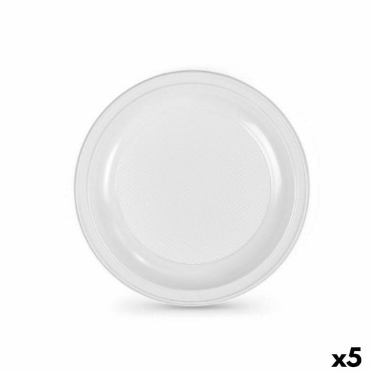 Set med återanvändbara tallrikar Algon Vit Plast 25 x 25 x 1,5 cm (36 antal)