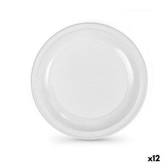 Set of reusable plates Algon White Plastic 28 x 28 x 2 cm (24 pieces)