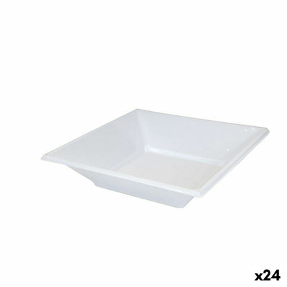 Set of reusable plates Algon White Plastic (24 pieces)