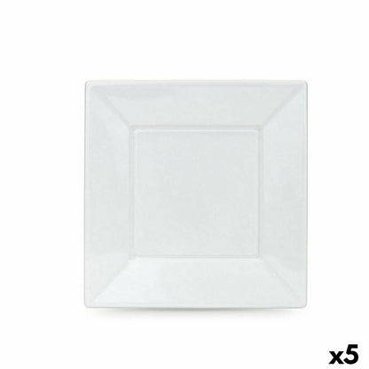 Set med återanvändbara tallrikar Algon Vit Plast 23 x 23 x 1,5 cm (36 antal)