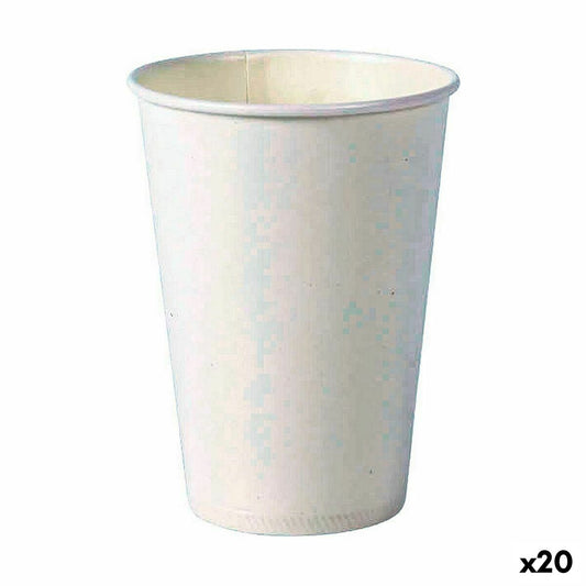 Ice Cream Algon Disposable Cardboard White 20 Pieces 220 ml (20 pieces)