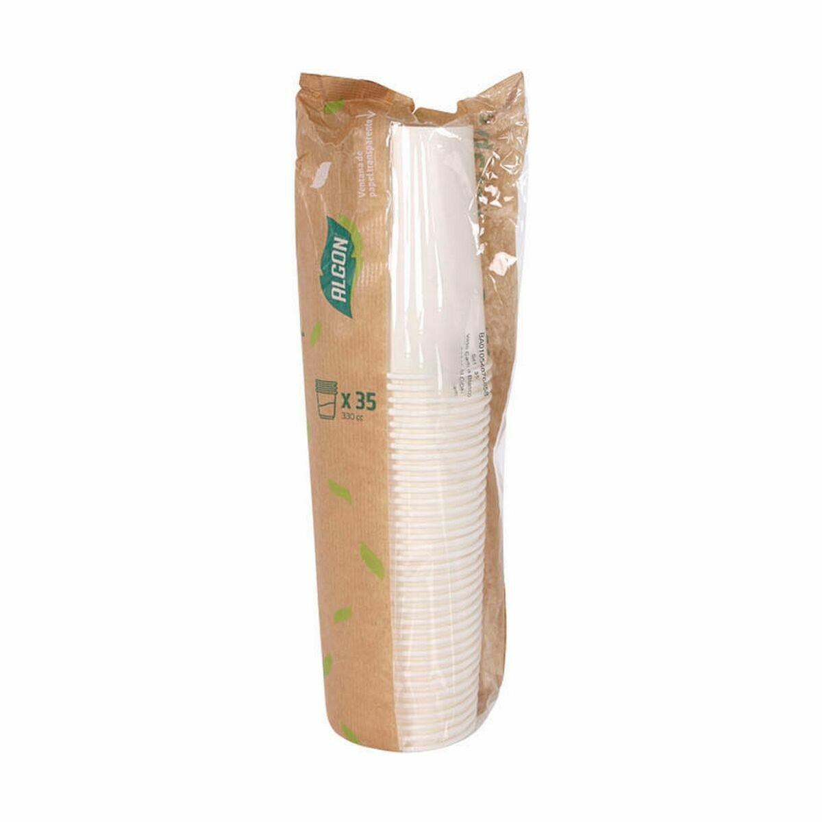 Ice Cream Algon Disposable Cardboard White 35 Pieces 350 ml (20 pieces)