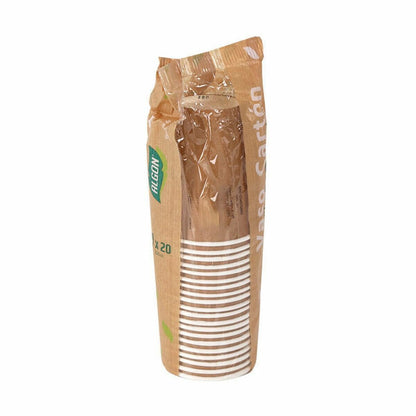 Ice Cream Algon Disposable Cardboard Kraft Paper 20 Pieces 220 ml (20 pieces)