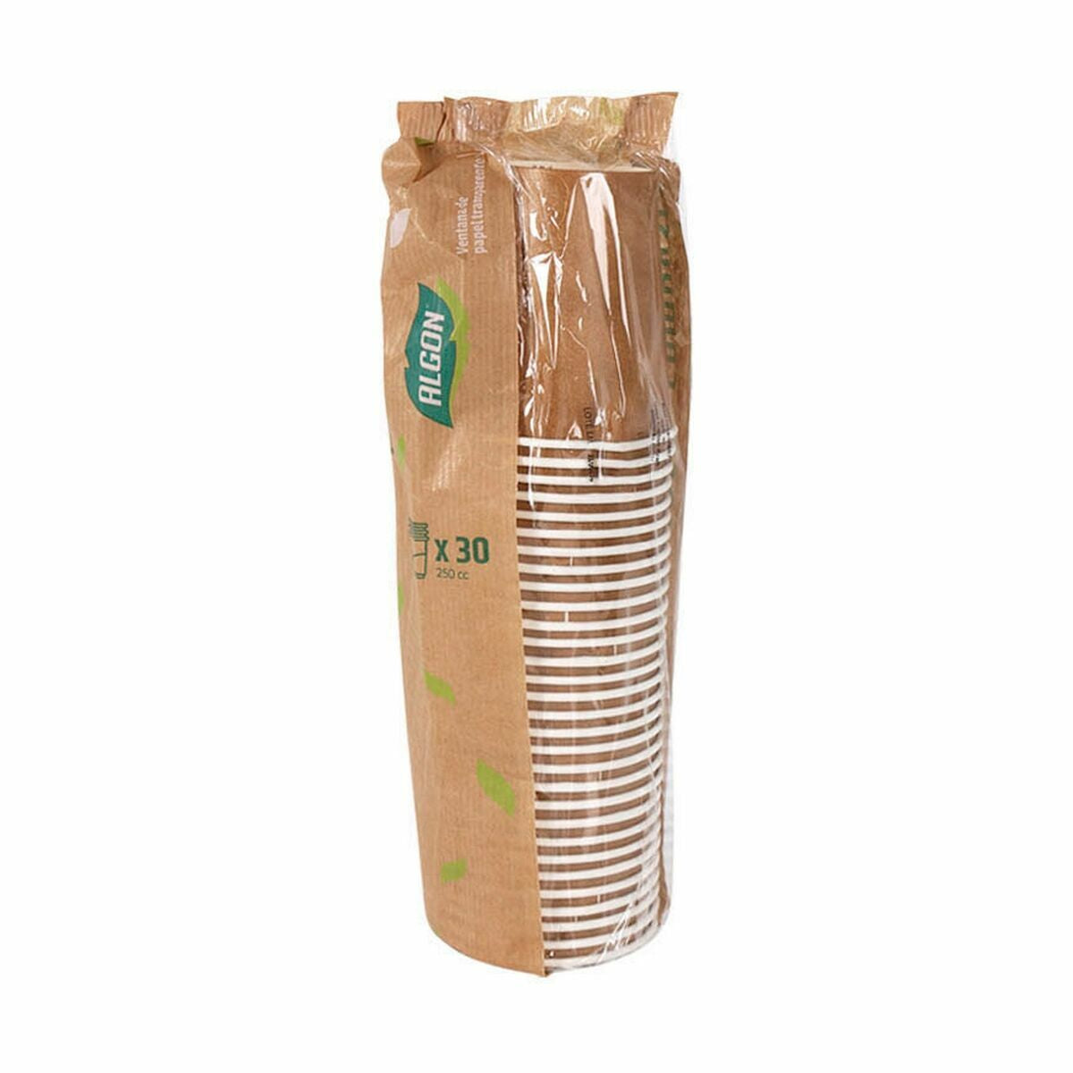 Ice Cream Algon Disposable Paper Kraft Paper 30 Pieces 250 ml (20 pieces)