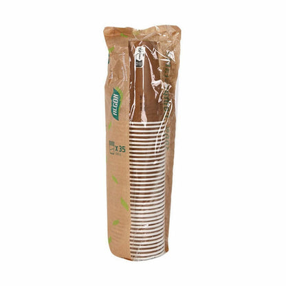 Ice Cream Algon Disposable Cardboard Kraft Paper 35 Pieces 350 ml (20 Count)