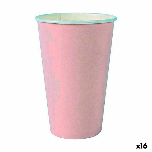 Glasset Algon Engångsanvändning Papp Rosa 7 Delar 450 ml (16 antal)