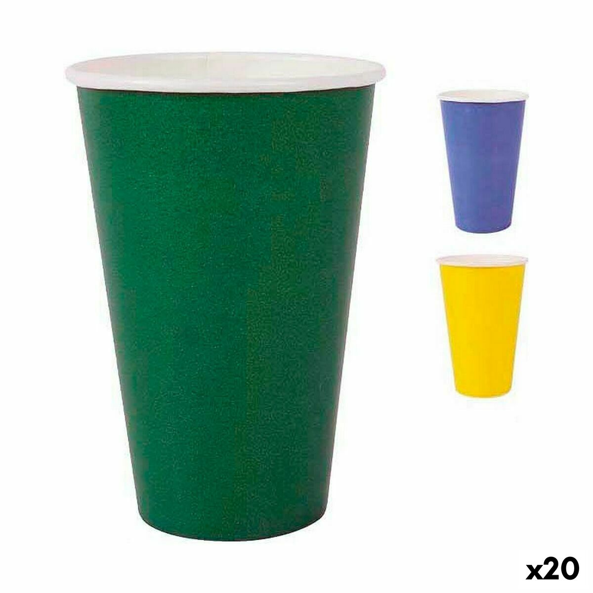 Glasset Algon Engångsanvändning Papp Multicolour 10 Delar 350 ml (20 antal)