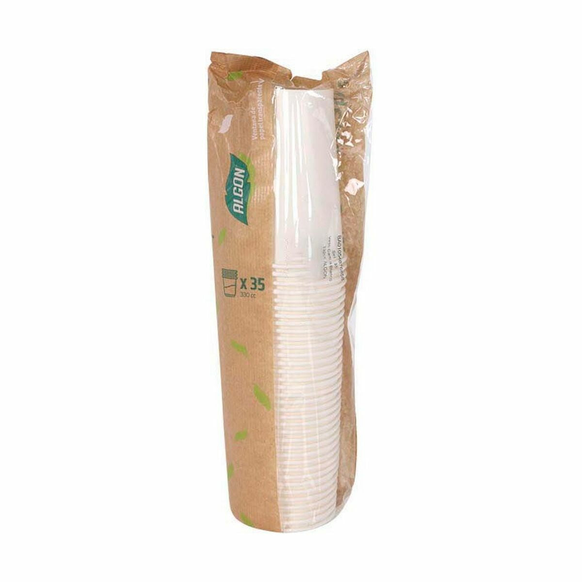 Ice Cream Algon Disposable Paper 330 ml White 10 Pieces (20 pieces)