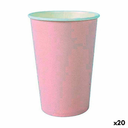 Glasset Algon Engångsanvändning Papp Rosa 20 Delar 220 ml (20 antal)