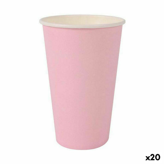 Glasset Algon Engångsanvändning Papp Rosa 10 Delar 330 ml (20 antal)