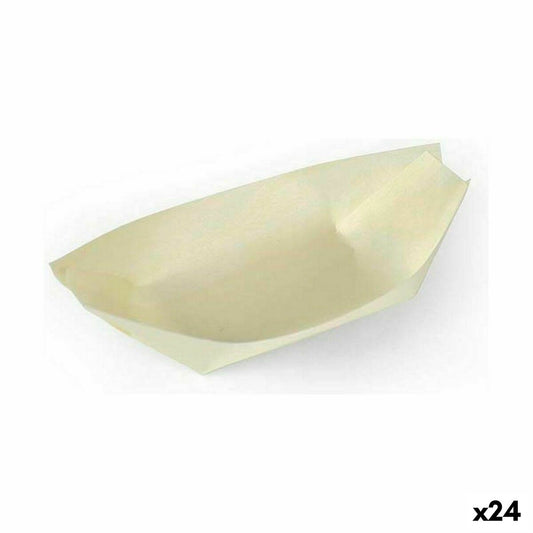 Bowl set Algon Disposable Wooden 10 Pieces 12.5 cm (24 pieces)