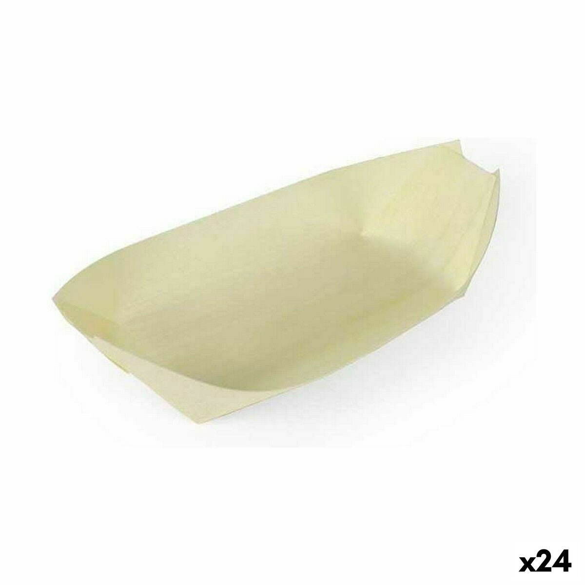 Bowl set Algon Disposable Wooden 6 Pieces 18 cm (24 pieces)