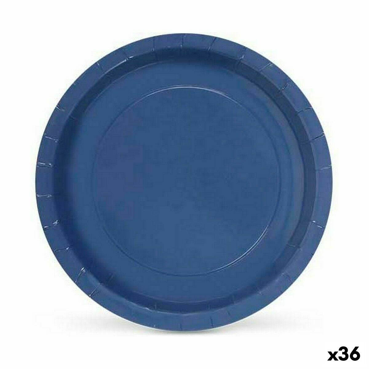 Plate Set Algon Disposable Paper Blue 10 Pieces 23 x 23 x 1.5 cm (36 pieces)